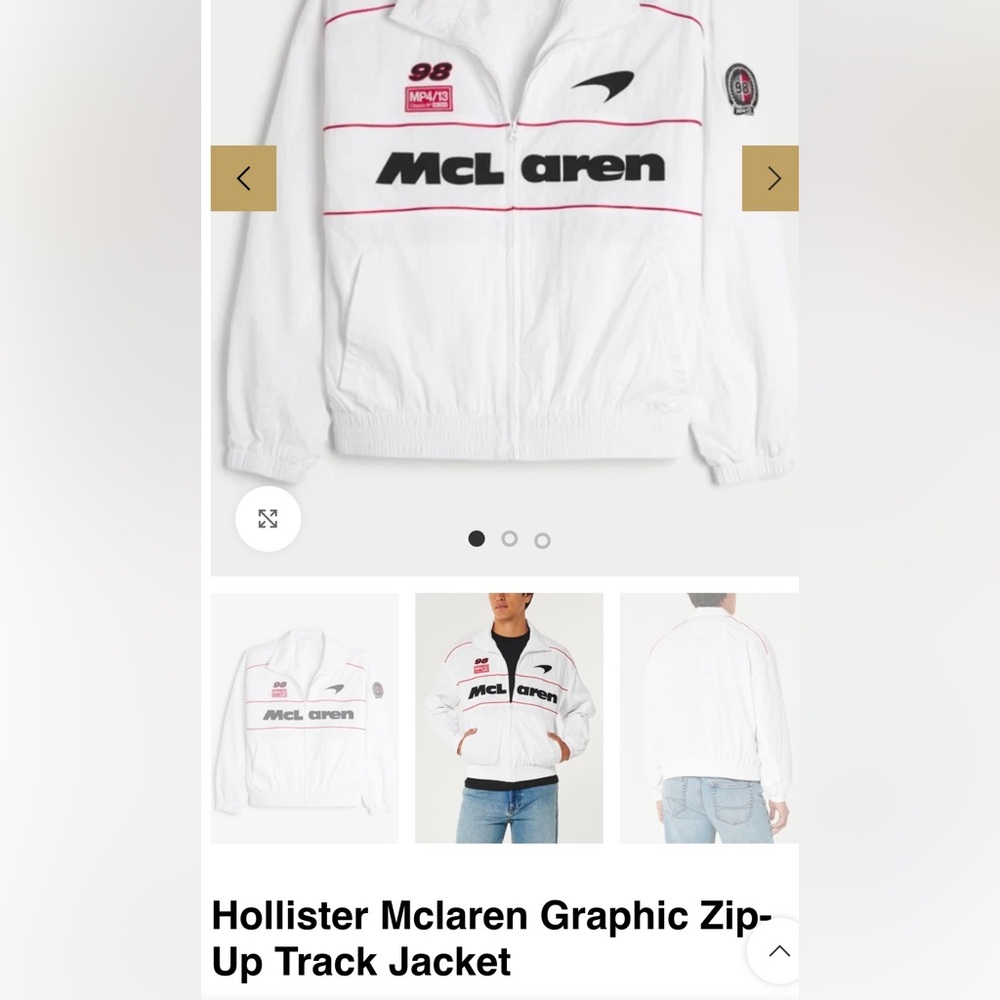 Hollister: McLaren White and Red Jacket